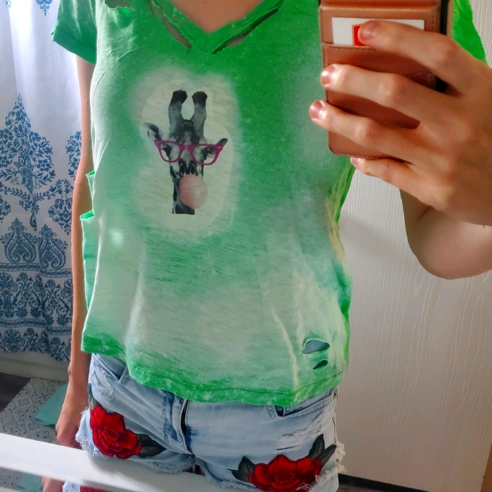 Custom distressed tee